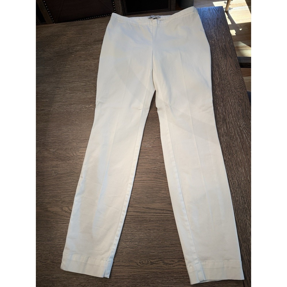 Tommy Bahama Women's Size 6 White Ankle Pant With Side Zipper Vacation Wear